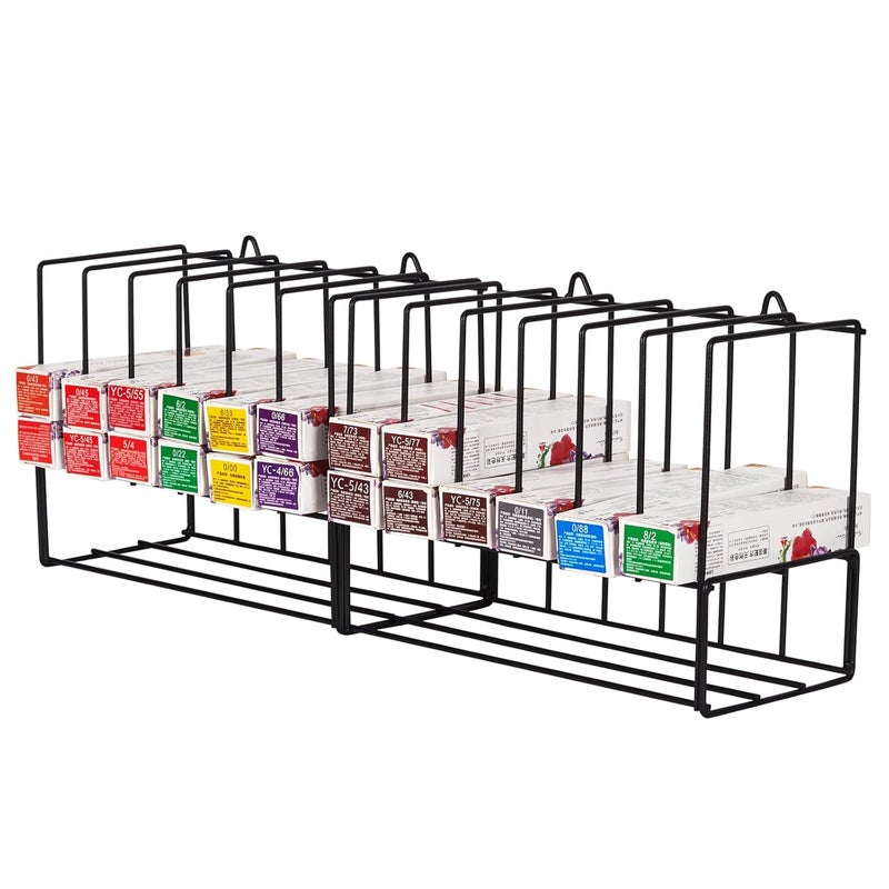 Meudid Hair Color Organizer for Salon Storage Rack - 2 PCS Wall Mounted Hair Color Racks for Salon Cabinet Perfect Hair Color Shelves for Salon Stations for Hair Stylists - Image 4
